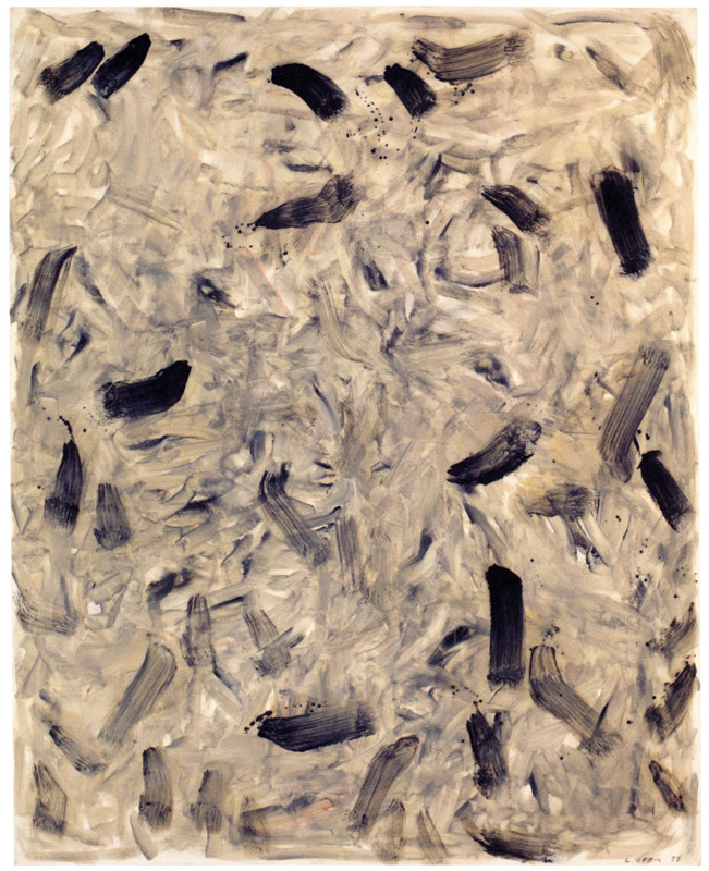 Lee Ufan ©  From Winds 1987 Huile et pigment minéral sur toile 227 x 182 cm   