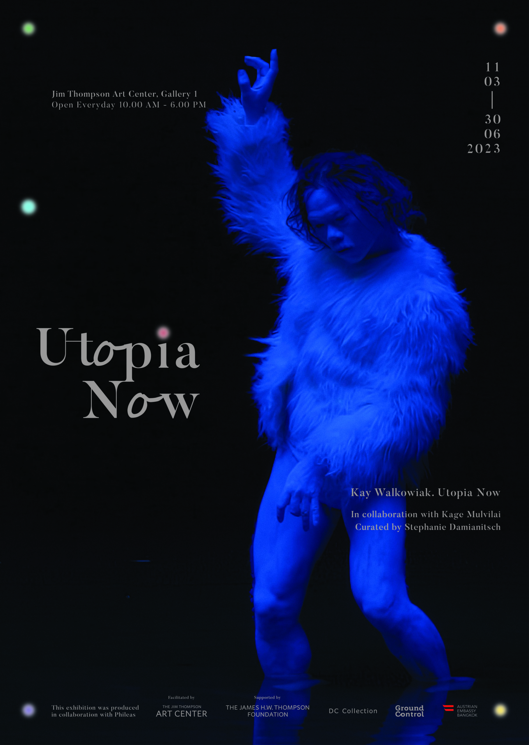 Utopia Now – Exhibition poster – Jim Thompson Art Center. Image provided by Arnaud Lebecq